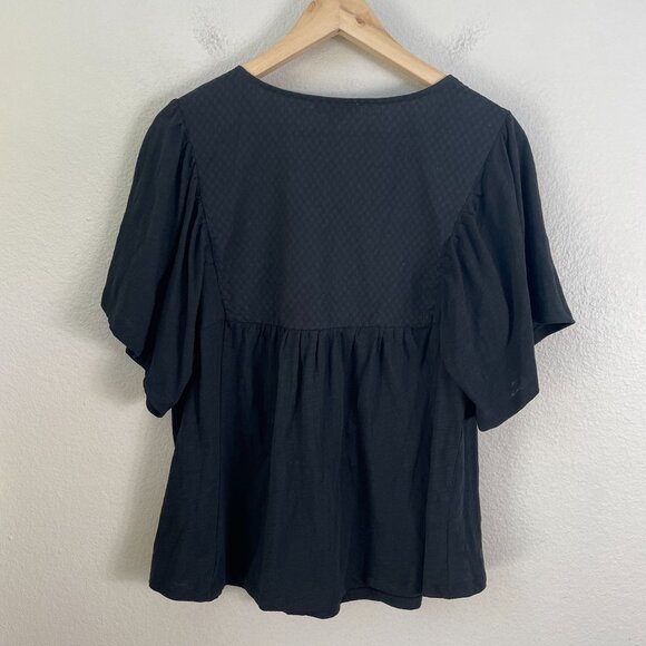 NEW Knox Rose Womens Medium Blouse Pink Embroidered Tassel Tie Boho Shirt Top - Picture 8 of 8